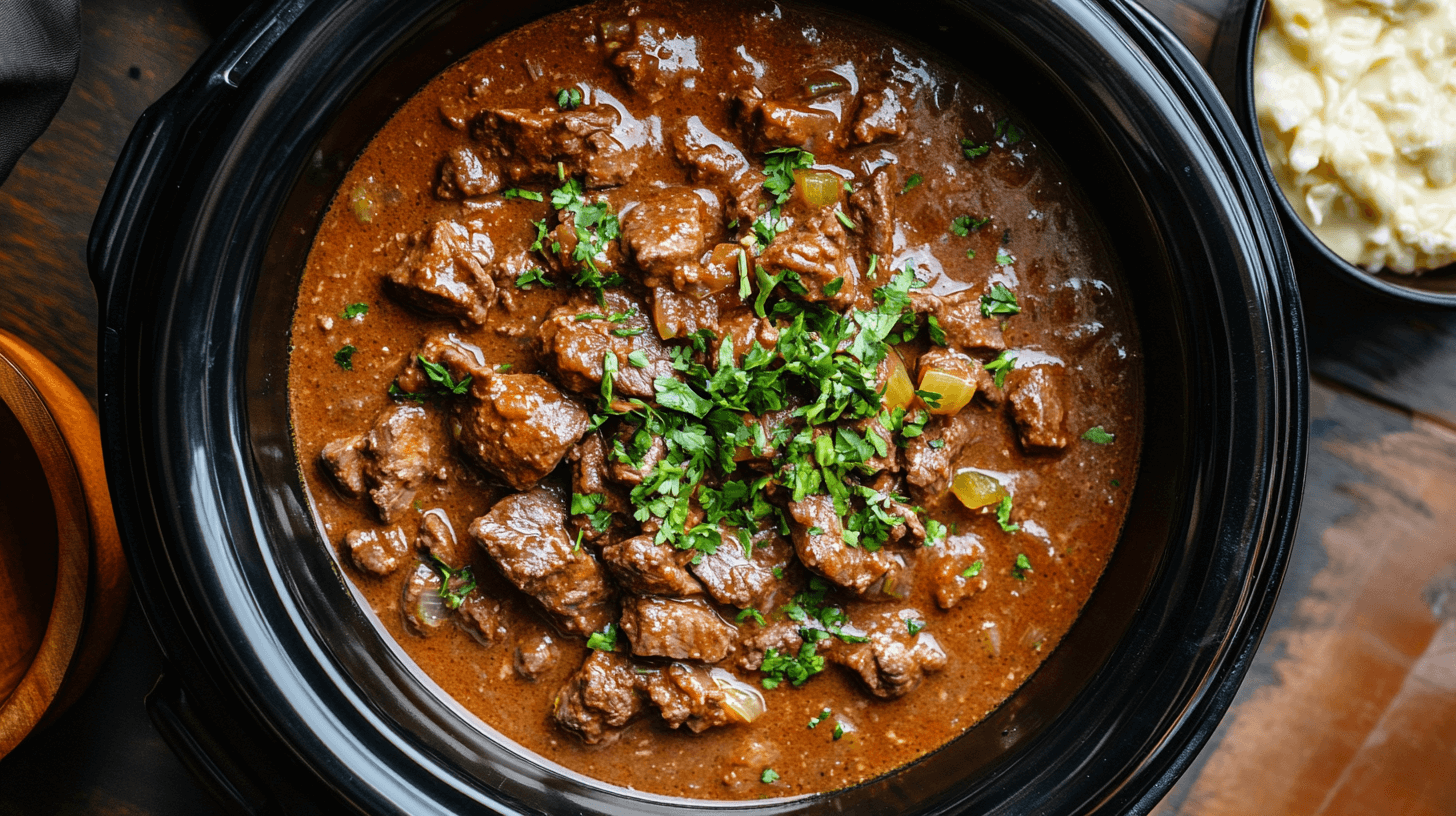 EASY BEEF STROGANOFF SLOW COOKER RECIPE ROSEMARY