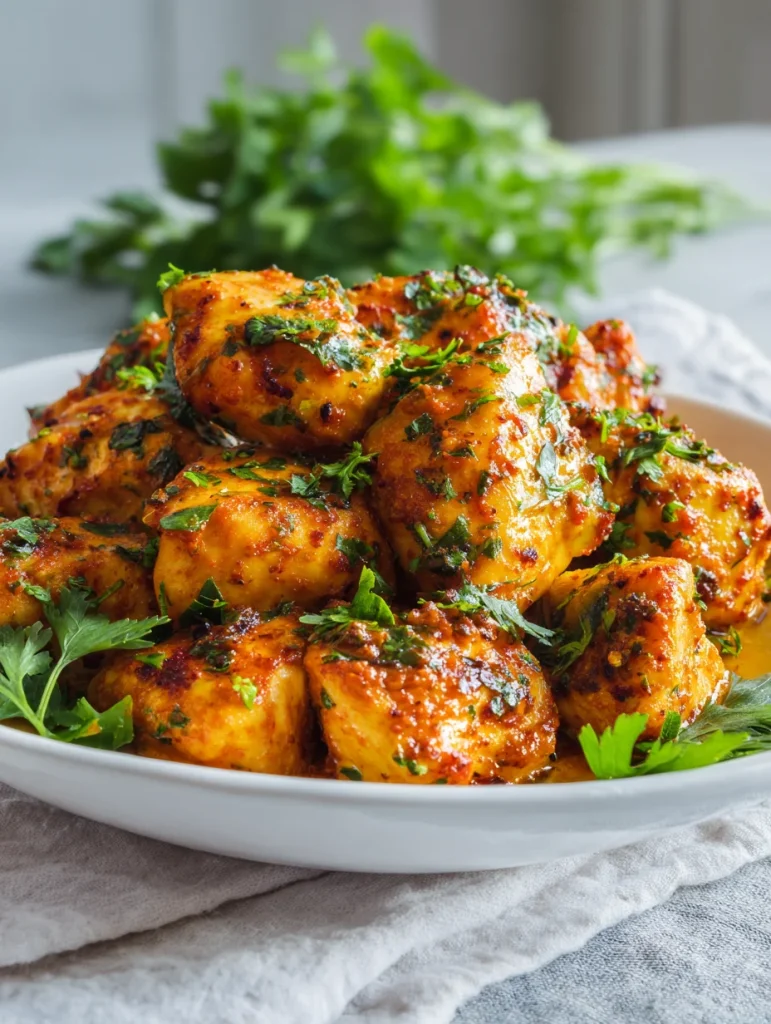 Juicy cowboy butter chicken bites with garlic herbs