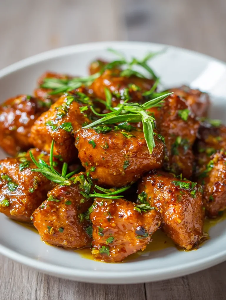 Cowboy butter chicken bites glazed in garlic herb butter