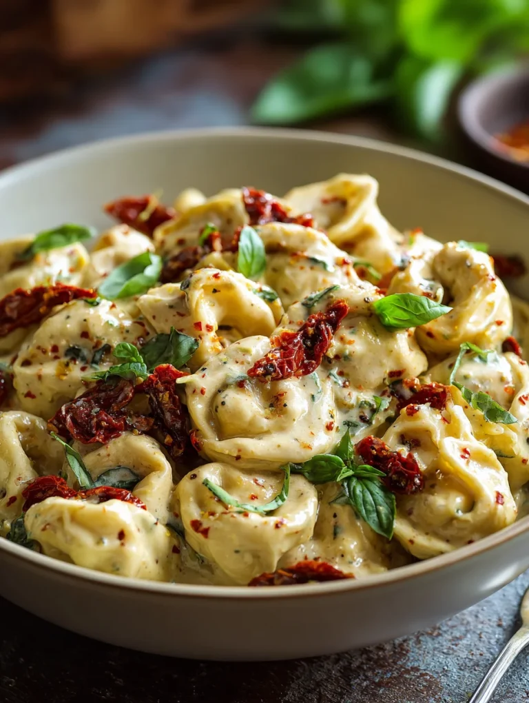 creamy marry me tortellini with sun-dried tomatoes and fresh basil